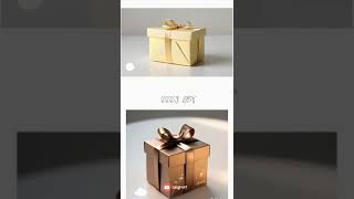 Choose your gift box deep gold and lite gold video giftbox shorts viral sssjart support [upl. by Sdlonyer]