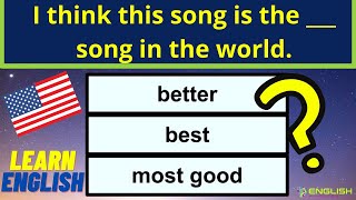 English Quiz Comparatives and Superlatives  Learn English Grammar [upl. by Firestone]