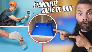 FAIRE UNE ÉTANCHÉITE DANS UNE SALLE DE BAIN UNE PISCINE ET UNE DOUCHE À LITALIENNE [upl. by Stoffel]