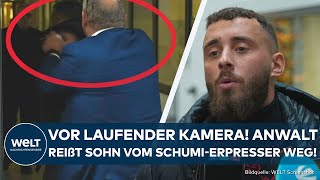 SCHUMIPROZESS Eklat vor laufender Kamera Zu viel ausgeplaudert Anwalt reißt Sohn aus Interview [upl. by Annol727]