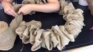 Step By Step Easiest Burlap Wreath Ever with Variations and Tips Facebook Live [upl. by Kcirdek371]