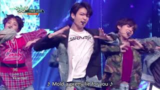 BTS 방탄소년단  FAKE LOVE Music Bank HOT STAGE  20180608 [upl. by Nrubua]