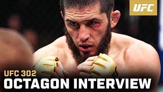 Islam Makhachev Octagon Interview  UFC 302 [upl. by Mcmillan]