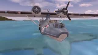 FSX HD Aerosoft PBY Catalina Emergency Water Landing [upl. by Lytsirk]