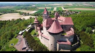 【4K】Castle Kreuzenstein🇦🇹 in strong Wind drunken Drone [upl. by Enaed]