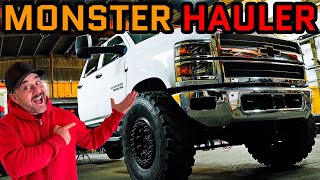 MONSTER HAULER BUILD ON HUGE 43quot MILITARY TIRES [upl. by Rexer]