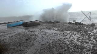 Powerful Storm Waves Portland Bill 2014 [upl. by Notnelc273]