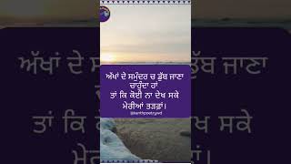 ਅੱਖਾਂ ਦੀ ਸਮੁੰਦਰ । Akha de Samundar  Poet poerty shorts [upl. by Aneret251]