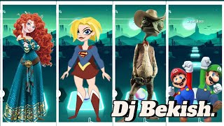 DJ BekiSH BRAVE 🆚Super Hero Girls🆚Rango🆚Super Mario Bros 🎶Tiles Hop EDM Rush [upl. by Huskamp]