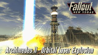 Fallout New Vegas  Archimedes II Orbital Laser Explosion  Max Settings [upl. by Krik497]