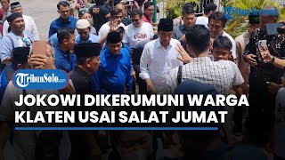 Selesai Salat Jumat di Masjid Agung Al Aqsha Klaten Jokowi Langsung Dikerumuni Warga [upl. by Horwitz]