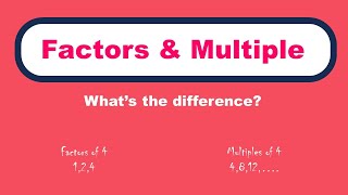 What are factors and multiple of a number Factors amp multiple [upl. by Gayler739]