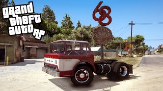 BUYING SHOT UP ABANDONED FORD C600 SEMI TRUCK  GTA5 RP [upl. by Allisan42]