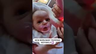 New Born Baby Nail Trimming baby cutnail nailtrimming [upl. by Ahsasal889]