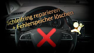 Schleifring reparieren  Fehlercode löschen  Seat Alhambra  Airbag Lampe an Lenkrad ohne Funktion [upl. by Eidnar]