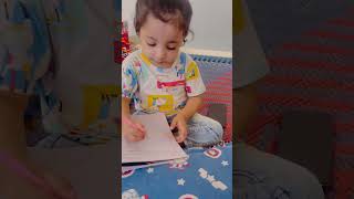 Right amp left slanting line 👍cutebaby shorts viralvideo [upl. by Ilzel]