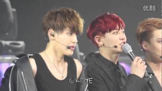 Fancam 140511 Comeback Show in Shanghai  Introduction EXO KrisYeol focus [upl. by Natsirt715]