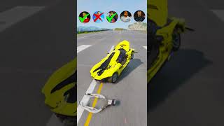 🚘CR7 vs Messi vs Mbappe vs Neymar vs Black Adam Characters beamngdrive simulator shorts football [upl. by Ryon]