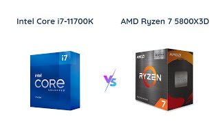 Intel Core i711700K vs AMD Ryzen 7 5800X3D Processor Comparison [upl. by Mich427]