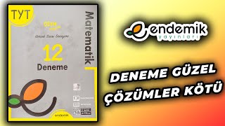 Endemik Yayınları  TYT Matematik Deneme İncelemesi [upl. by Datha725]