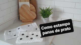 COMO FAÃ‡O ESTAMPAS MINIMALISTAS EM PANOS DE PRATO FAÃ‡A VC MESMA [upl. by Eiromem]