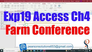 Exp19AccessCh4Cap  Farm Conference 11  Exp19 Ch04 Farm Conference  PearsonSolution [upl. by Tabib]