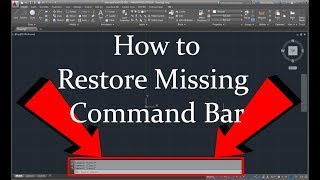 How To Restore Missing Command Bar In AutoCAD 2017  DigitalKnowledge [upl. by Anauj433]