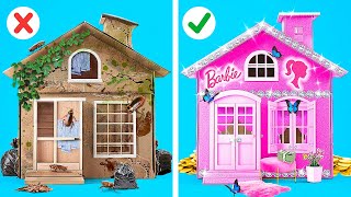 💞 TRUQUES DA BARBIE 💞 Artesanatos de Ricos e Pobres e Ideias Incríveis Com Papelão [upl. by Ygief]