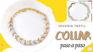 Como hacer Collar de tela ⭐ 2 modelos de collares con tela para vender 💙 Margari [upl. by Aehcim]