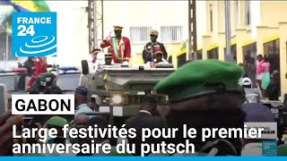 Large festivités au Gabon pour le premier anniversaire du putsch qui a vu la chute dAli Bongo [upl. by Nylorak]