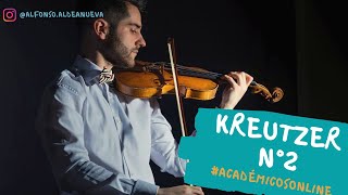 Kreutzer Violin Etude Nº 2  Académicos Online Alfonso Aldeanueva [upl. by Gargan44]