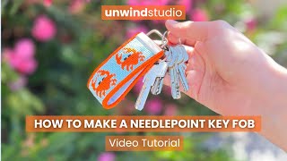 How to Finish a Needlepoint Key Fob  Video Tutorial [upl. by Samid]