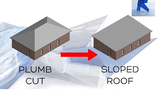 REVIT 2017  SLOPED ROOF  CREATE A SLOPED ROOF EASY [upl. by Winson99]