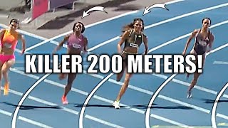 Womens 200 Meter Dash Was Wild  2024 Athlos New York City Invitational [upl. by Andres]