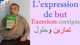 lexpression de but exercices et solution تمارين و حلول [upl. by Carlie]