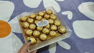 Ferrero Rocher chocolate unboxing and review [upl. by Aneehsat]