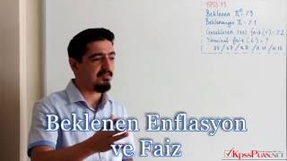 Beklenen Enflasyon ve Faiz [upl. by Uahc]