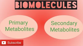 What are MetabolitesPrimary amp Secondary metabolitesBiomolecules [upl. by Akeit]