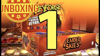 Keyforge Æmber Skies  Deck 1  quotSure Skybeastquot unboxing [upl. by Balliett]