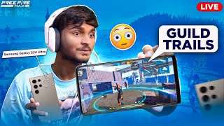 1vs1 Hardest🥵Guild Test in📱Samsung GalaxyS24 Ultra 🎮Free Fire Live in Telugu❤ Samsung freefire [upl. by Jervis]