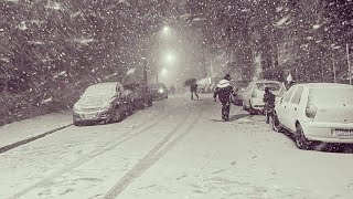 Neve intensa Frio geada e ventania em Gramado e Canela impressiona moradores e turistas [upl. by Ahtnamas]