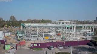 Rivermead Leisure Centre from demolition to build [upl. by Nosnorb]