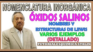 NOMENCLATURA INORGÁNICA  ÓXIDOS SALINOSNOMBRES Y ESTRUCTURAS DE LEWIS [upl. by Ursula480]