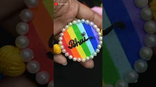 How to make Easy amp Colourful Rakhi at homeDIY Name RakhiRakhi making shorts rakhi rakhispecial [upl. by Palermo]