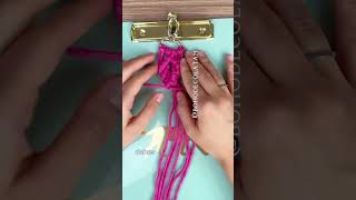 DIY  Llavero macramé en forma de hoja principiantes paso a paso fácil 🍁 Tutorial paso a paso [upl. by Eidderf]