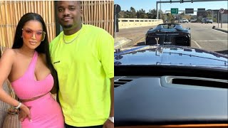 Ayanda Thabethe driving her Rolls Royce while her Baby daddy drivers his Sports Car  Couple GOALS‼️ [upl. by Esiuqram619]