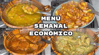 MENÚ SEMANAL ECONÓMICO CON 150 PESOS 3750 A LA SEMANAFABI CEA [upl. by Hobard]