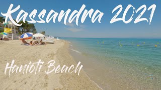 Halkidiki Kassandra  Hanioti beach walking tour [upl. by Zared540]