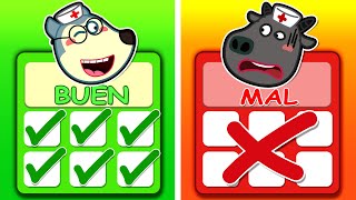 Familia Wolfoo Español  BUEN DOCTOR VS MAL DOCTOR  Dibujos Animados Educativos [upl. by Llerret]