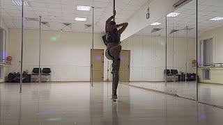 Exotic poledance Alesia Exoticpole Chamanique dance [upl. by Kilby469]